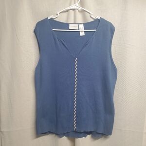 Liz Claiborne Blue V-Neck Sweater Top